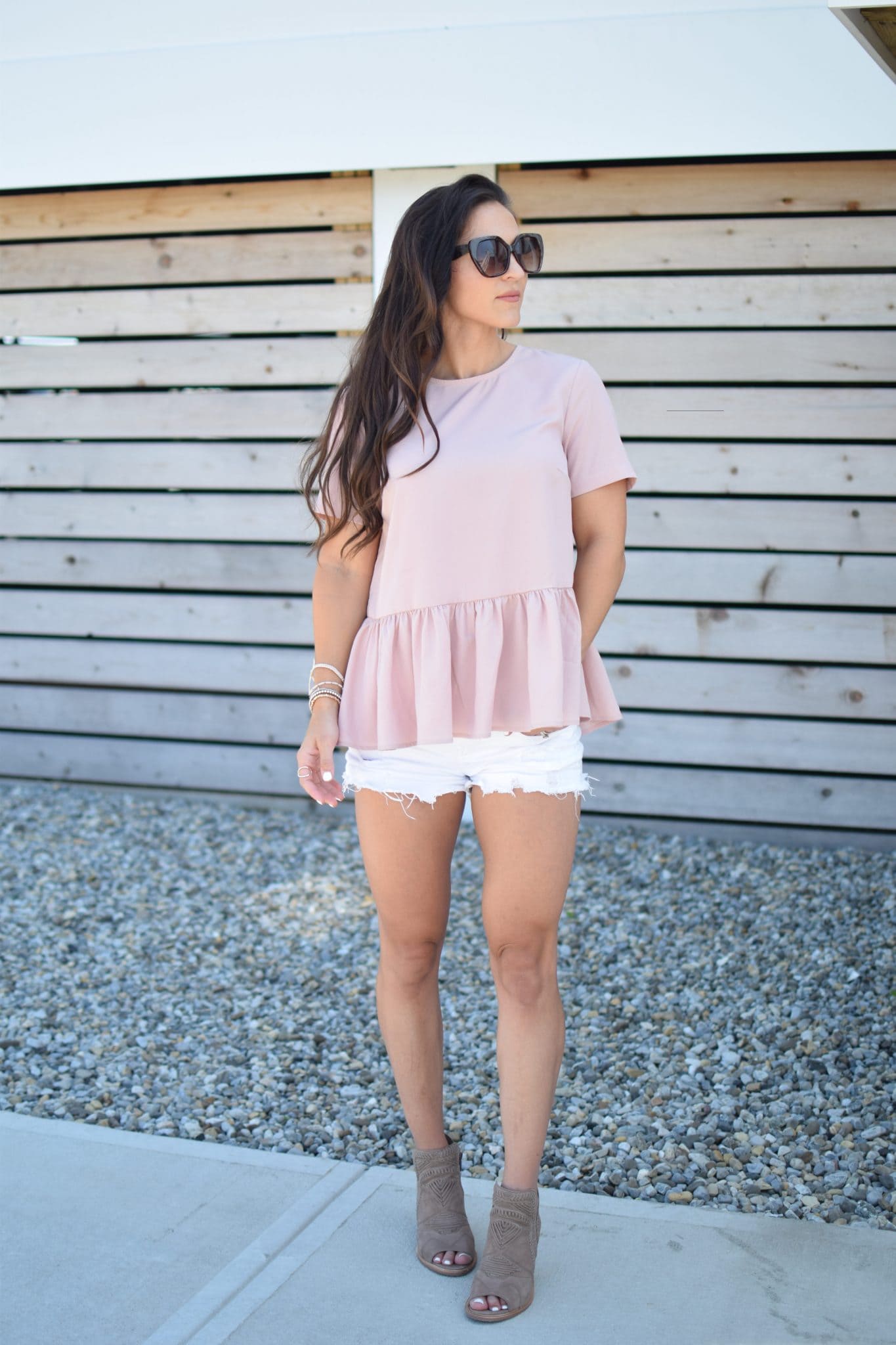 The Pink Peplum Top Every Girl Needs by popular New Jersey fashion blogger Fit Mommy in Heels