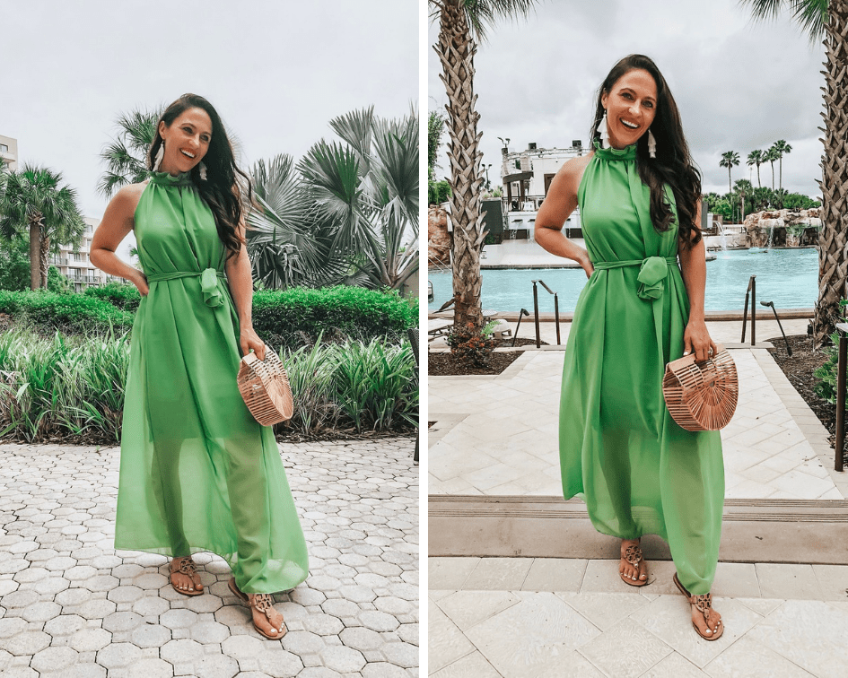 chiffon halter dress