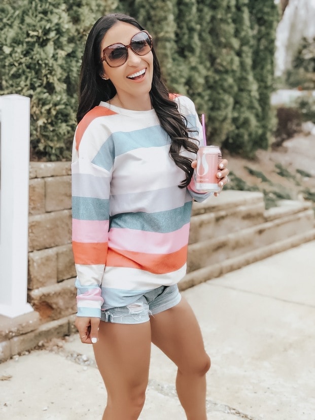 striped long sleeve tee