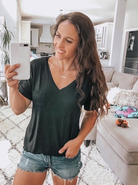 v neck tee