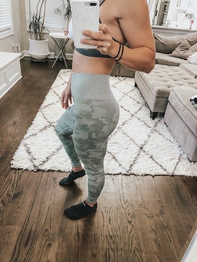 green camo leggings