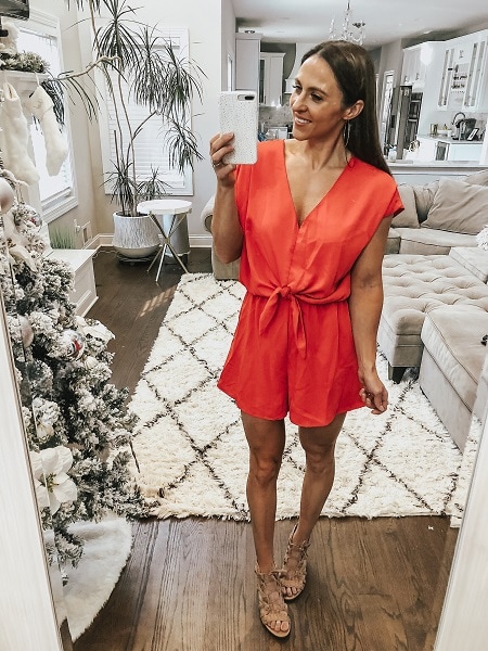 tie front romper
