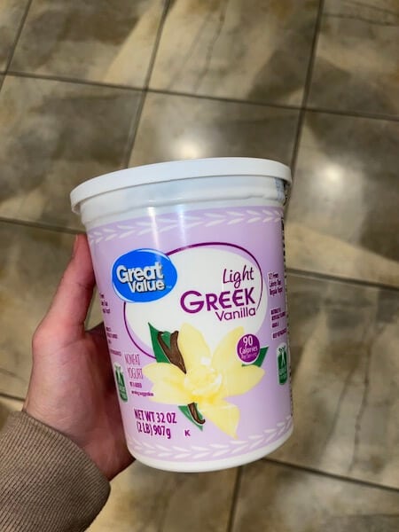greek vanilla yogurt - healthy walmart snacks